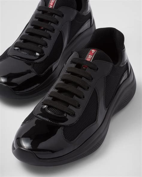 Black Prada America's Cup Nappa Leather Sneakers